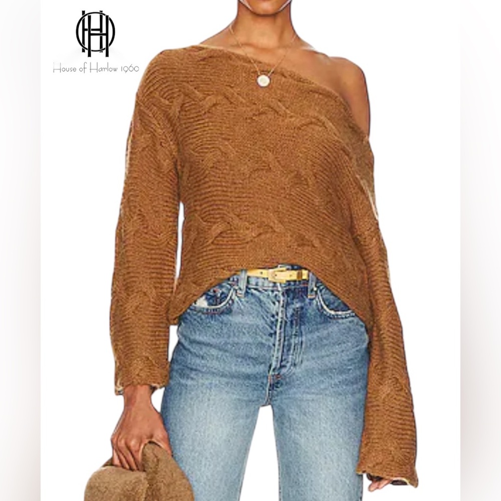 House of Harlow 1960 x Revolve | Women's Small | Elaina Braided Sweater in Taupe
